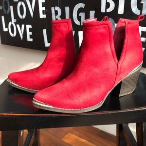 Red Ankle Booties